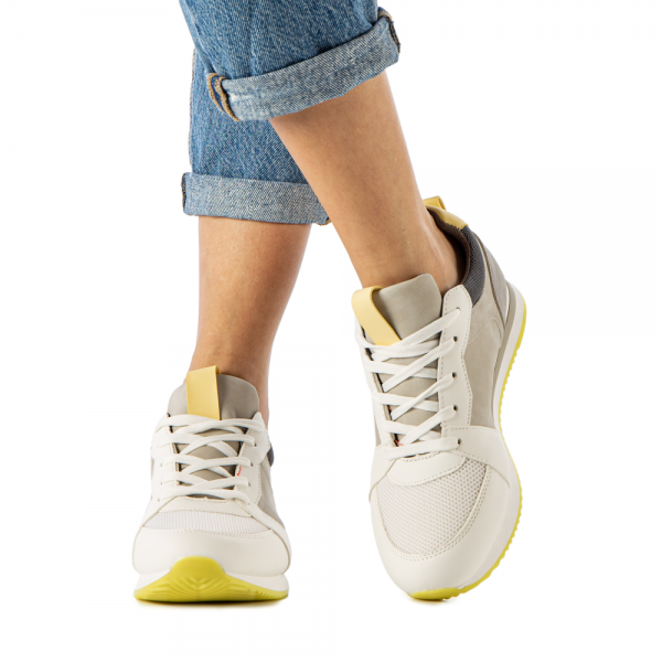 Γυναικεία αθλητικά παπούτσια  Sidney λευκά, 3 - Kalapod.gr